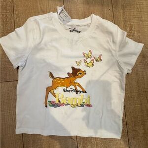 NWT Disney White Short Sleeve Bambi Tee